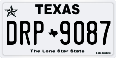 TX license plate DRP9087