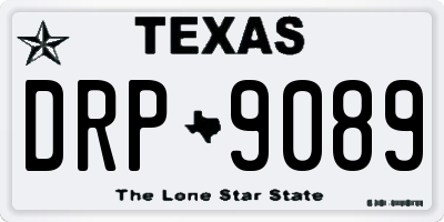 TX license plate DRP9089