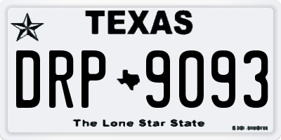 TX license plate DRP9093