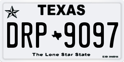 TX license plate DRP9097