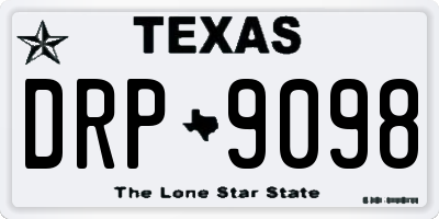 TX license plate DRP9098