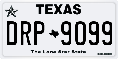 TX license plate DRP9099