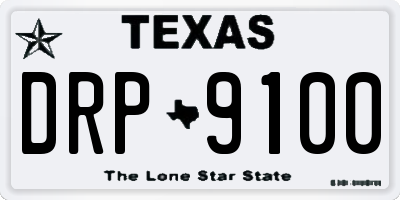 TX license plate DRP9100