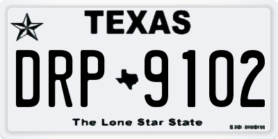 TX license plate DRP9102