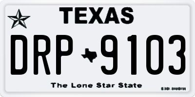 TX license plate DRP9103