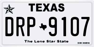 TX license plate DRP9107