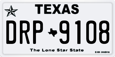TX license plate DRP9108