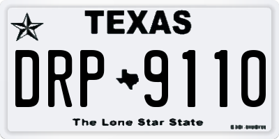 TX license plate DRP9110