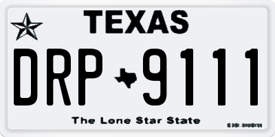 TX license plate DRP9111