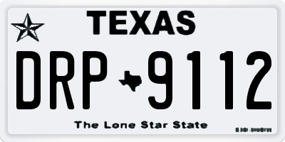 TX license plate DRP9112