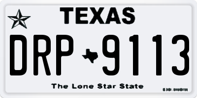 TX license plate DRP9113