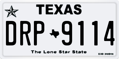 TX license plate DRP9114