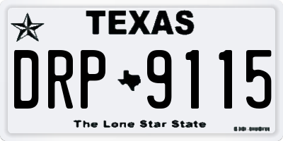 TX license plate DRP9115