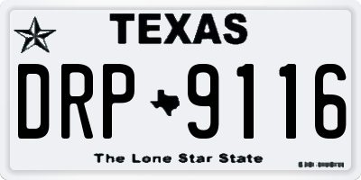 TX license plate DRP9116