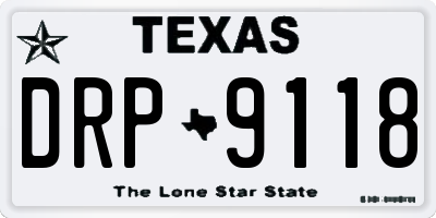 TX license plate DRP9118