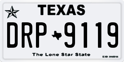 TX license plate DRP9119
