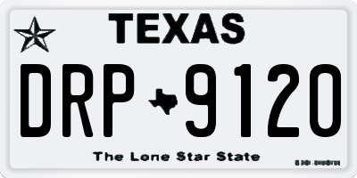 TX license plate DRP9120