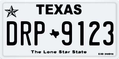 TX license plate DRP9123