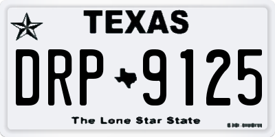 TX license plate DRP9125