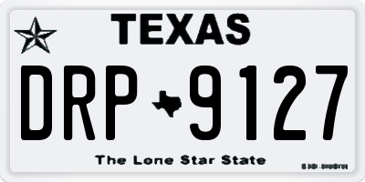 TX license plate DRP9127