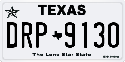 TX license plate DRP9130