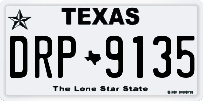TX license plate DRP9135