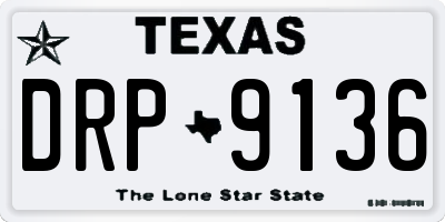 TX license plate DRP9136