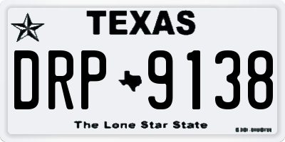 TX license plate DRP9138