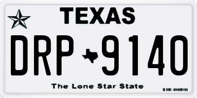 TX license plate DRP9140