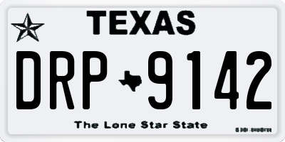 TX license plate DRP9142