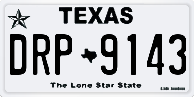 TX license plate DRP9143