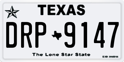 TX license plate DRP9147