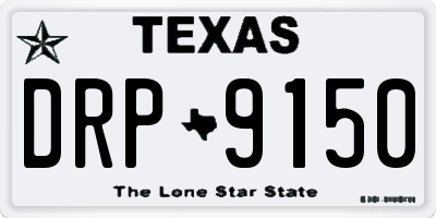 TX license plate DRP9150