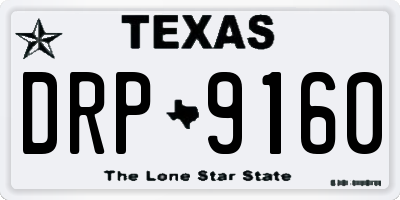 TX license plate DRP9160