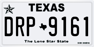 TX license plate DRP9161
