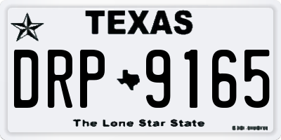 TX license plate DRP9165
