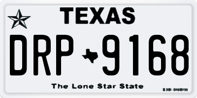 TX license plate DRP9168