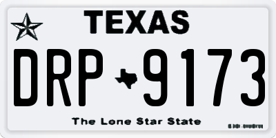 TX license plate DRP9173
