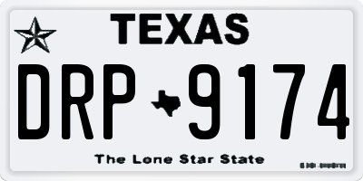 TX license plate DRP9174