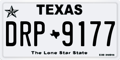 TX license plate DRP9177