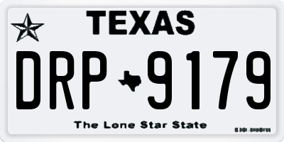 TX license plate DRP9179