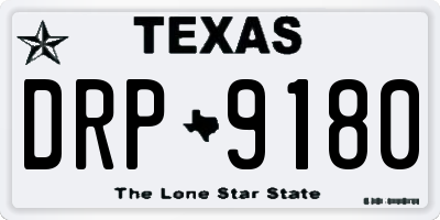 TX license plate DRP9180