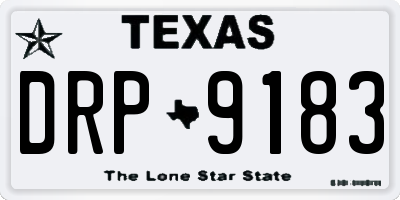 TX license plate DRP9183
