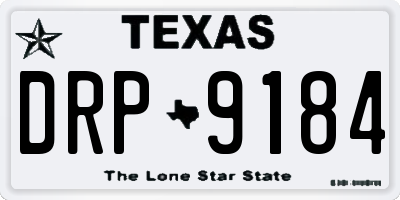 TX license plate DRP9184