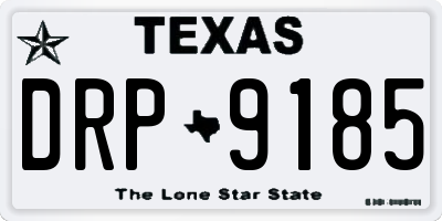 TX license plate DRP9185