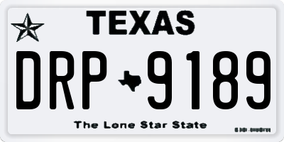 TX license plate DRP9189