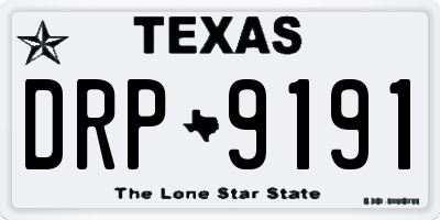 TX license plate DRP9191