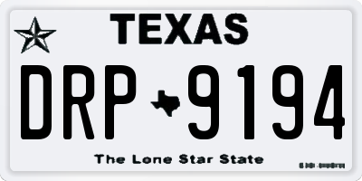 TX license plate DRP9194