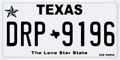 TX license plate DRP9196