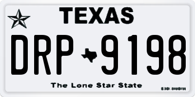 TX license plate DRP9198